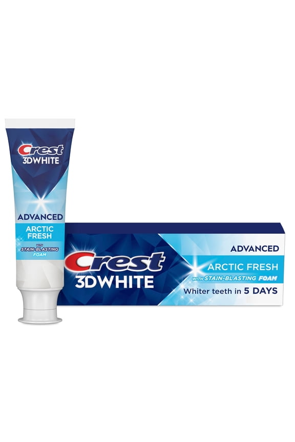Toothpaste, 3D White Advanced Arctic Fresh Whitening Toothpaste, 2.4 oz
