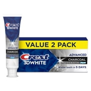 Crest 3DWhite Advanced Charcoal Toothpaste, 3.3 oz, Pack of 2