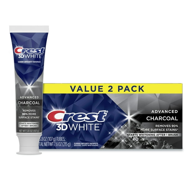 white0327　3個セット Crest 3D White Charcoal 2pk - Walmart Business Supplies