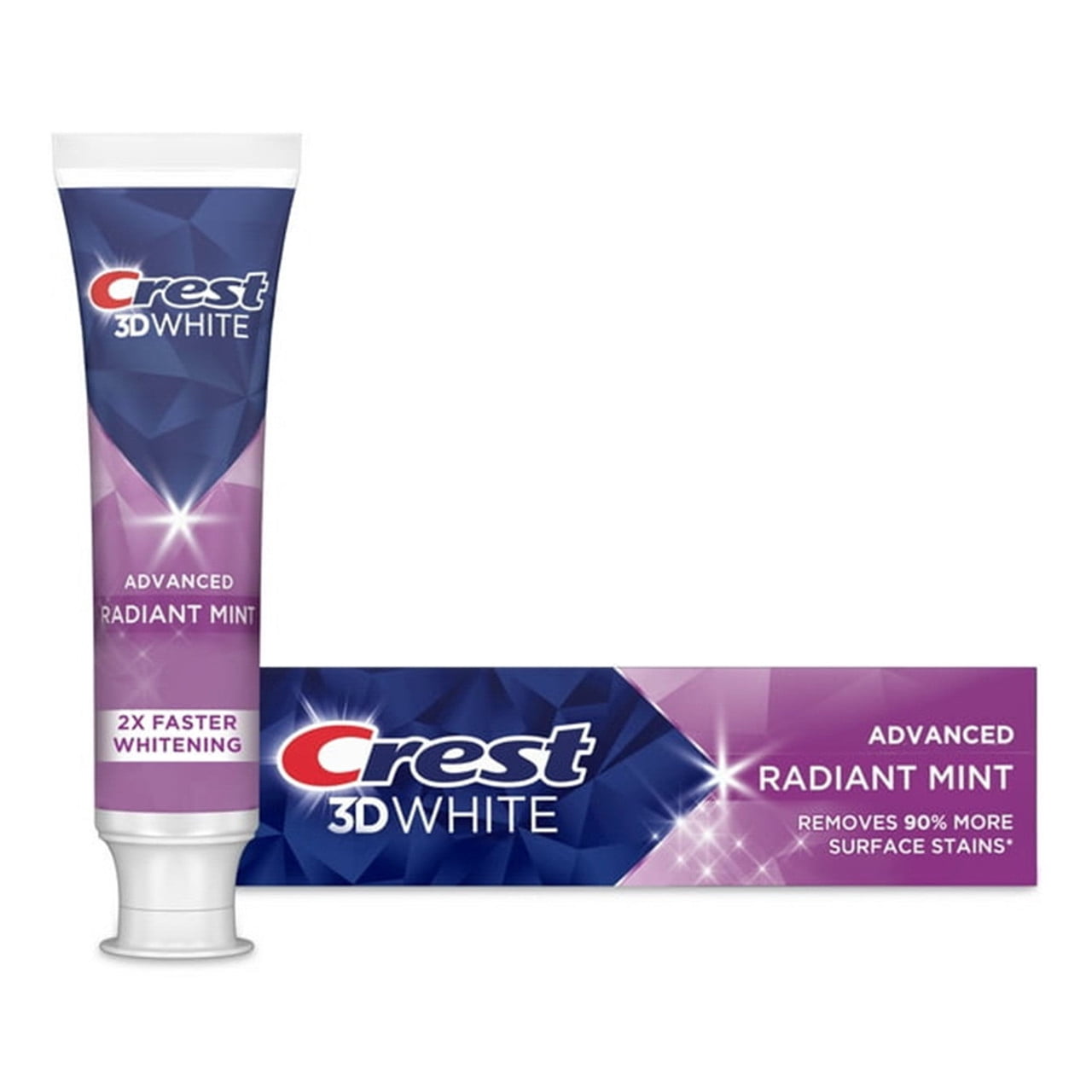 Crest 3D White Advanced Teeth Radiant Mint Whitening Toothpaste, 2.4 Oz ...