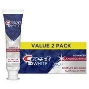 Crest 3D White Advanced Glam White Whitening Toothpaste, 3.3 oz, Pk of 2