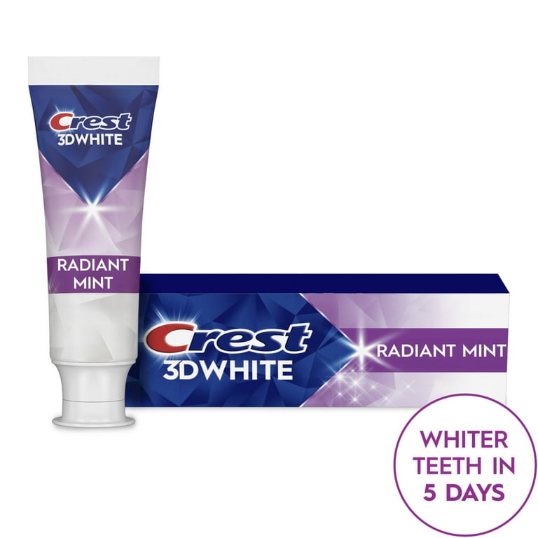 Crest Teeth Whitening Toothpaste Radiant Mint 2.4 oz Brighten and