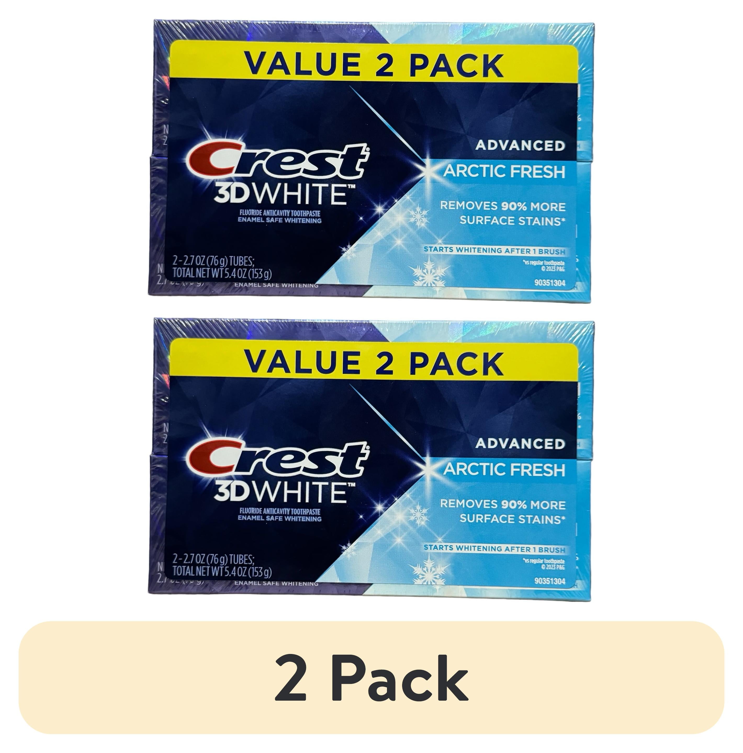 (2 pack) Crest 3D White Advanced Whitening Toothpaste, Arctic Fresh, 2.7 oz Value 2 Pack