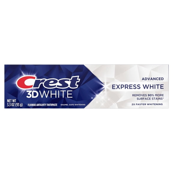 Crest 3D White Advanced Whitening Toothpaste - Express White - 3.3 oz Packaging may vary