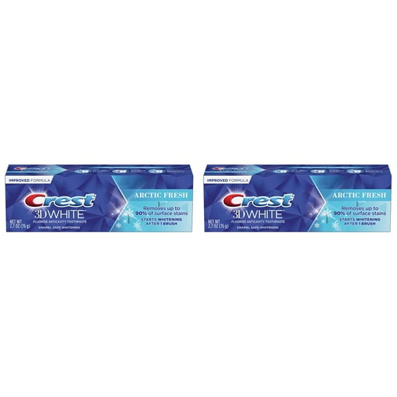 Crest 3D White Arctic Fresh Teeth Whitening Toothpaste, 2.7 oz, 2 Pack