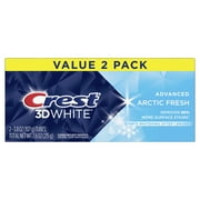 Crest 3D White Arctic Fresh Teeth Whitening Toothpaste, 3.8 oz, 2 Pack