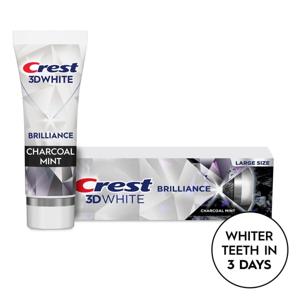 Crest 3D White Brilliance Charcoal Teeth Whitening Toothpaste, 4.6 oz