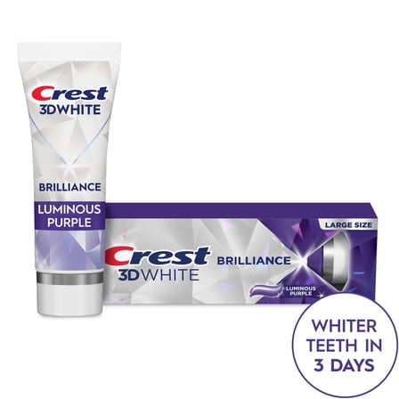 3D White Brilliance Luminous Purple Teeth Whitening Toothpaste, 4.6 oz