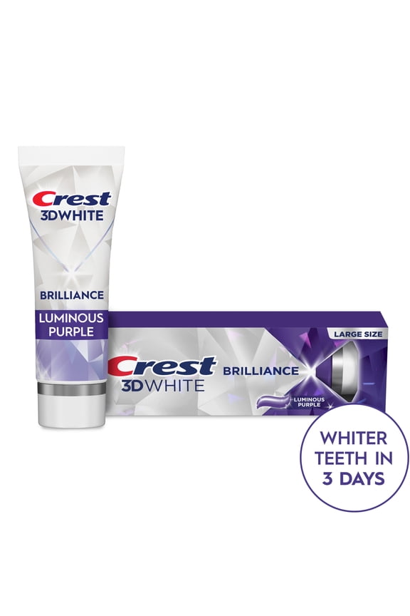 Toothpaste, 3D White Brilliance Luminous Purple Teeth Whitening Toothpaste, 4.6 oz