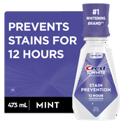 Crest 3D White Brilliance Stain Prevention Mouthwash / Rinse 473 mL- 12-Hour Stain Prevention, Alcohol Free