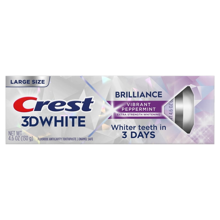 Crest, Toothpaste, 4.6 oz, 3D White Brilliance Vibrant Peppermint