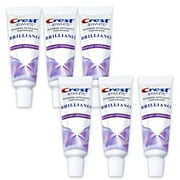 Crest 3D White Brilliance Toothpaste, Vibrant Peppermint, Travel Size 0.85 oz 24g - Pack of 6