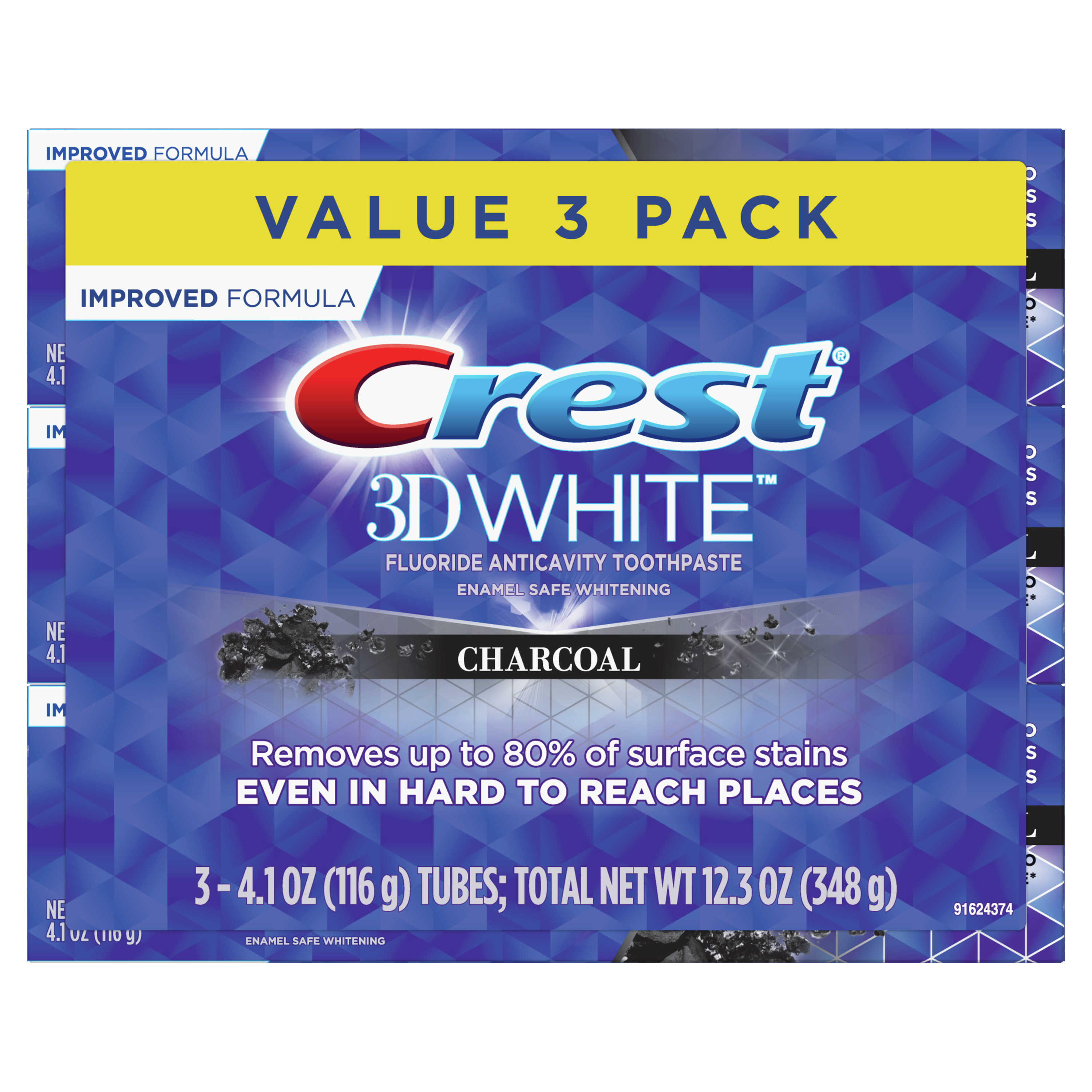 Crest 3D White, Charcoal Whitening Toothpaste, 4.1 oz, Pack of 3 - image 1 of 5