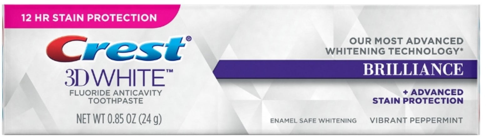 Crest 3D White Fluoride Anticavity Toothpaste 0.85 oz (Pack of 4)