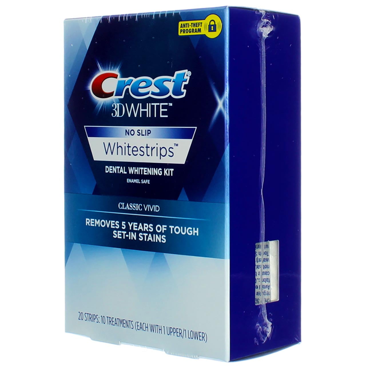 Crest 3D White No Slip Whitestrips Dental Whitening Kit, 10 Treatments