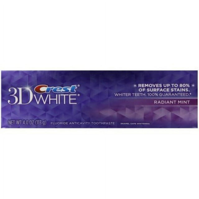 Crest 3D White Radiant Mint Whitening Toothpaste, 4 Oz