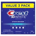 Crest 3D White Stain Eraser Toothpaste, Polishing Mint, Three 3.1 oz