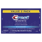 Crest 3D White Stain Eraser Whitening Toothpaste, Icy Clean Mint, 3.5 Oz 2 Pack
