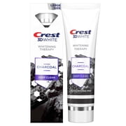 3D White Whitening Therapy Charcoal Deep Clean Invigorating Mint Teeth Whitening Toothpaste, 4.6 oz
