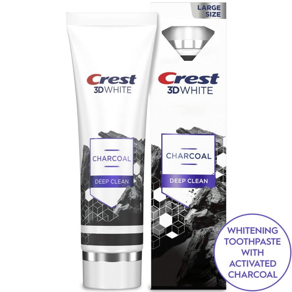 3D White Whitening Therapy Charcoal Deep Clean Invigorating Mint Teeth Whitening Toothpaste, 4.6 oz