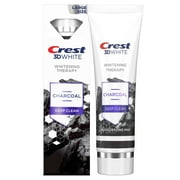 Crest 3D White Whitening Therapy Charcoal Deep Clean Invigorating Mint Toothpaste, 4.6 oz