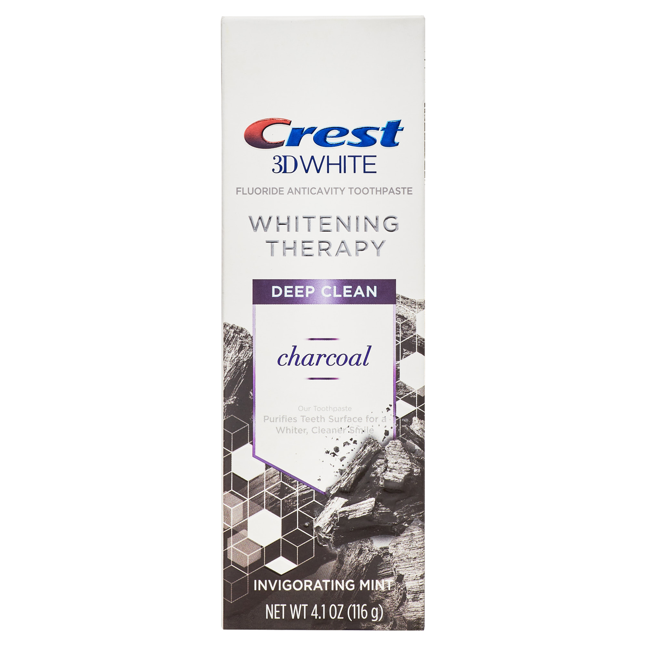 Crest 3D White Whitening Therapy Charcoal Deep Clean Toothpaste, Mint, 4.1 oz - image 1 of 11