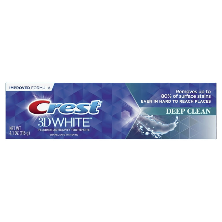 Crest 3D White, Whitening Toothpaste Deep Clean, 4.1 oz - Walmart.com
