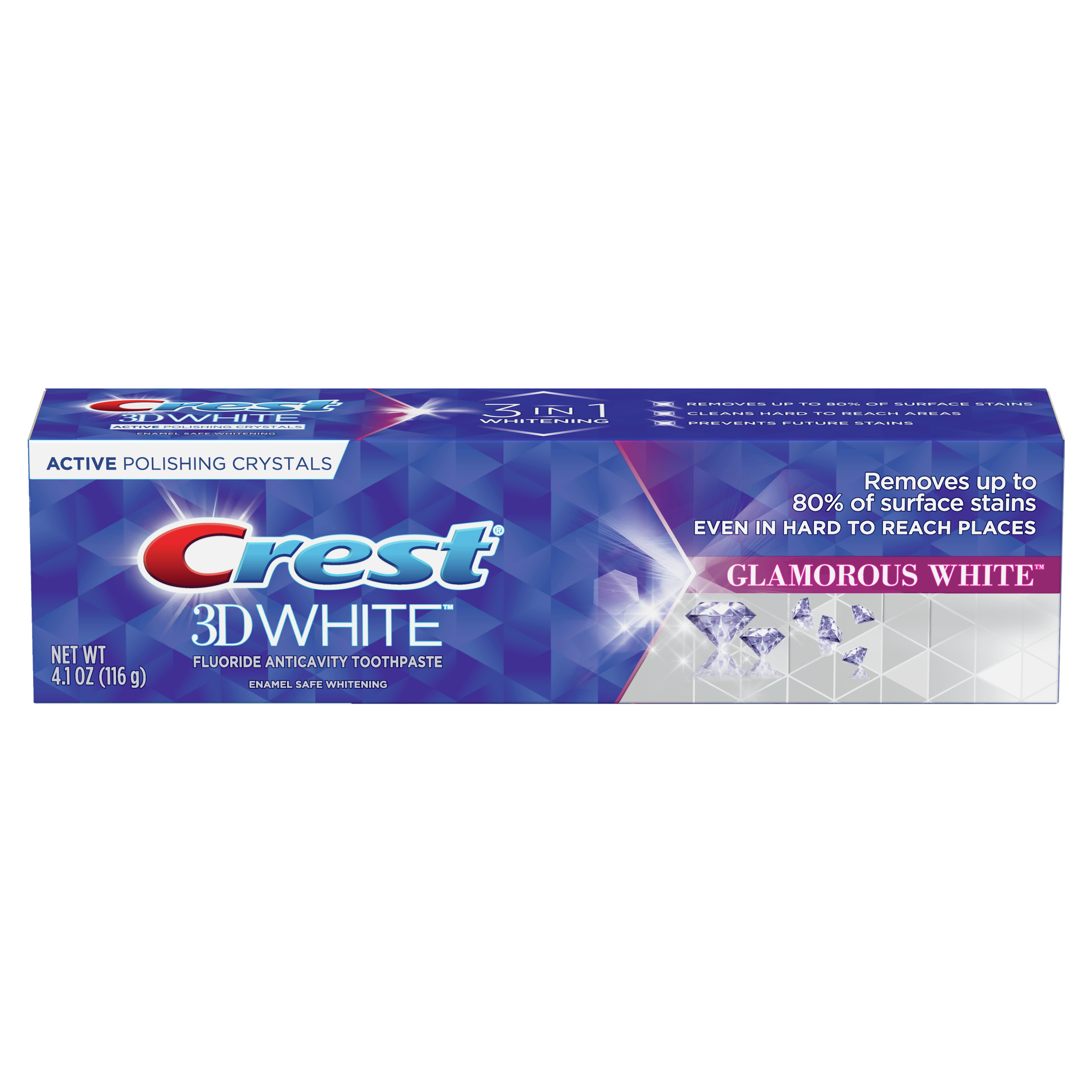 Crest 3D White, Whitening Toothpaste Glamorous White, 4.1 oz - image 1 of 5