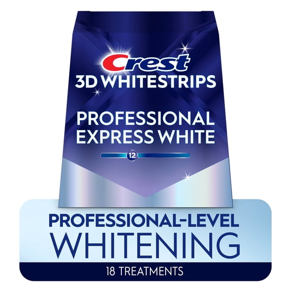 Crest 3DWhitestrips Professional Express Teeth Whitening Kit, 18 Count