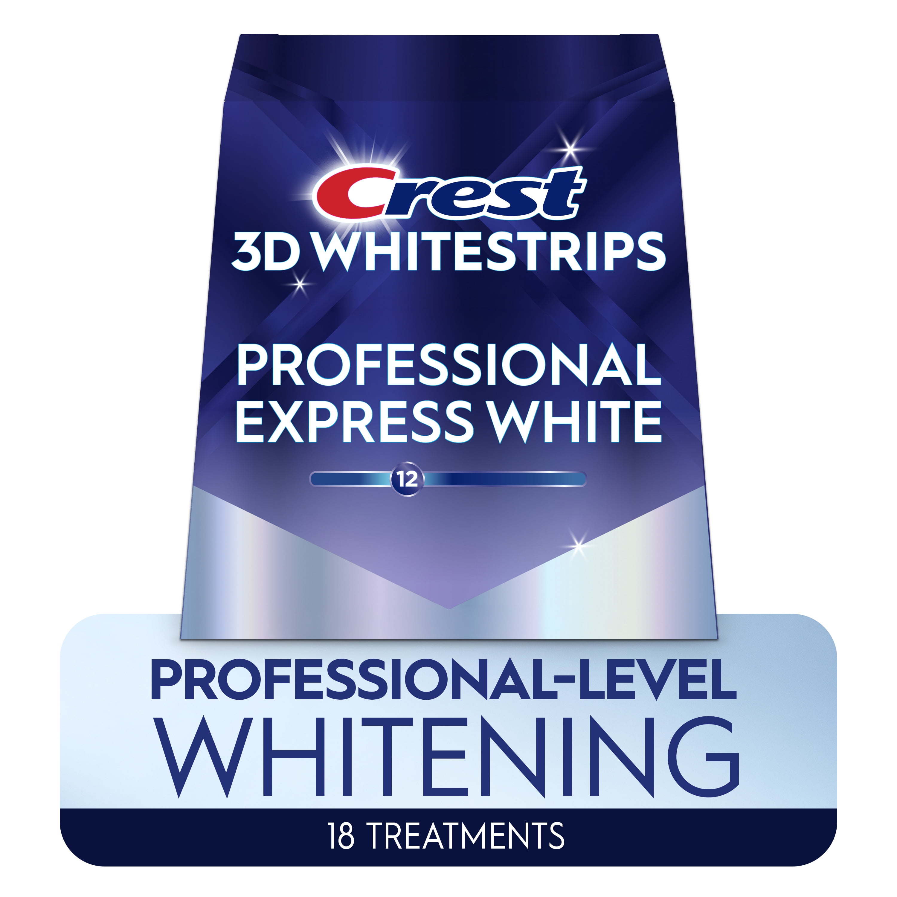 Crest 3D Whitestrips Professional Express Teeth Whitening Kit, At-Home Whitening Strips, 18 Treatments