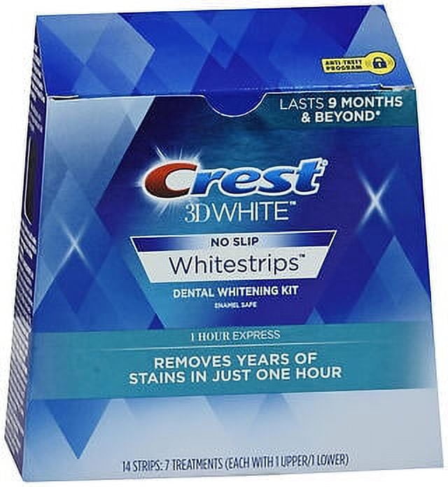 Crest 3D Whitestrips 1 Hour Express Dental Whitening Kit Levels 12