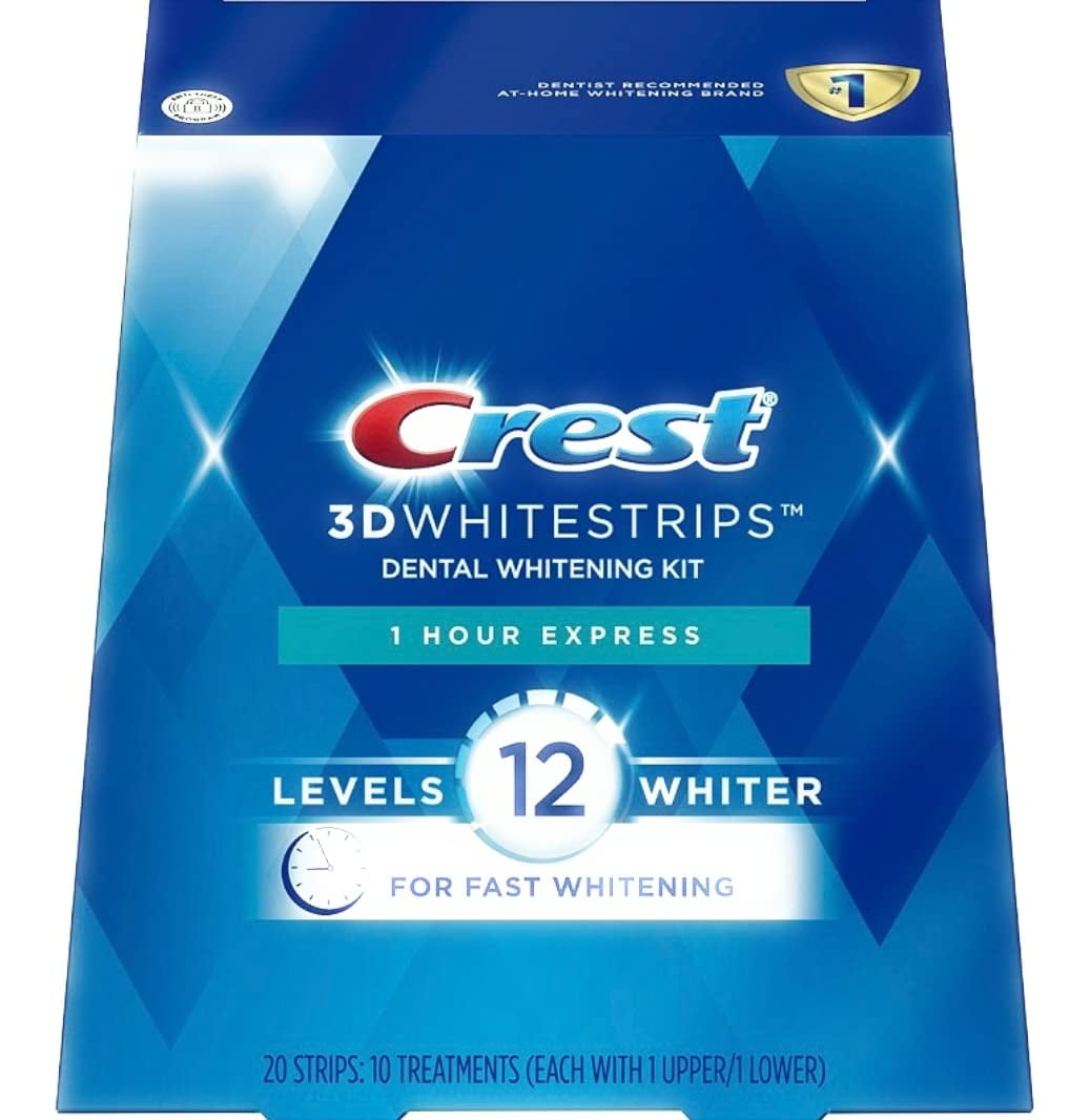 Crest 3D Whitestrips 1 Hour Express Teeth Whitening Kit 20 Strips *EN