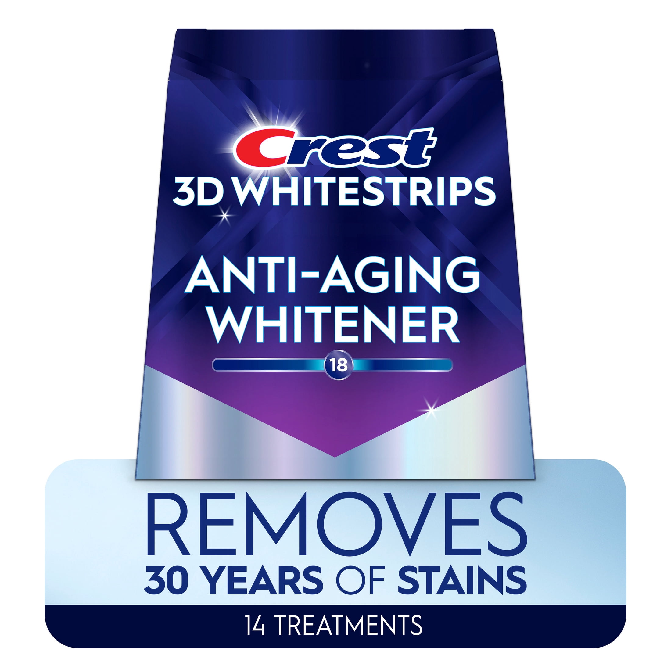 Crest Teeth Whitening Kit, 3DWhitestrips Anti‑Aging Teeth Whitening Kit, 14 Count