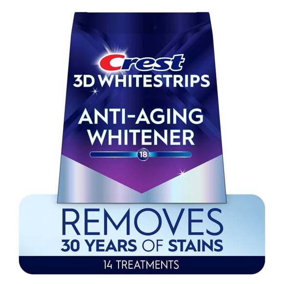 Crest 3DWhitestrips AntiAging Teeth Whitening Kit, 14 Count