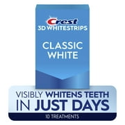 Crest 3D Whitestrips Classic White At-Home Teeth Whitening Kit, 10 Treatments