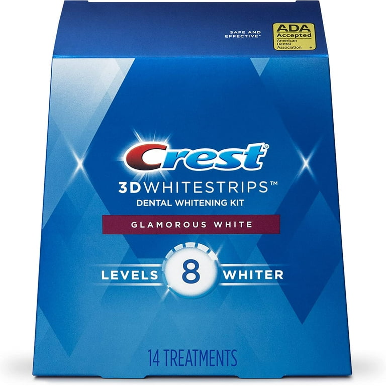 Crest 3D Whitestrips Glamorous White Teeth Whitening Strip Kit 28 Strips 14 Count Pack