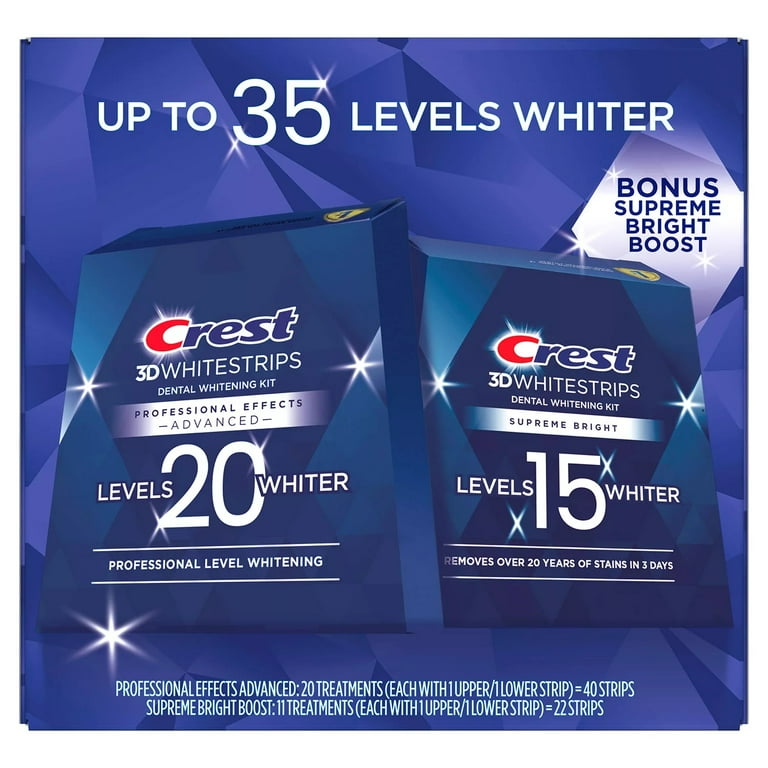 Crest 3D Whitestrips Professional Effects & Supreme Bright