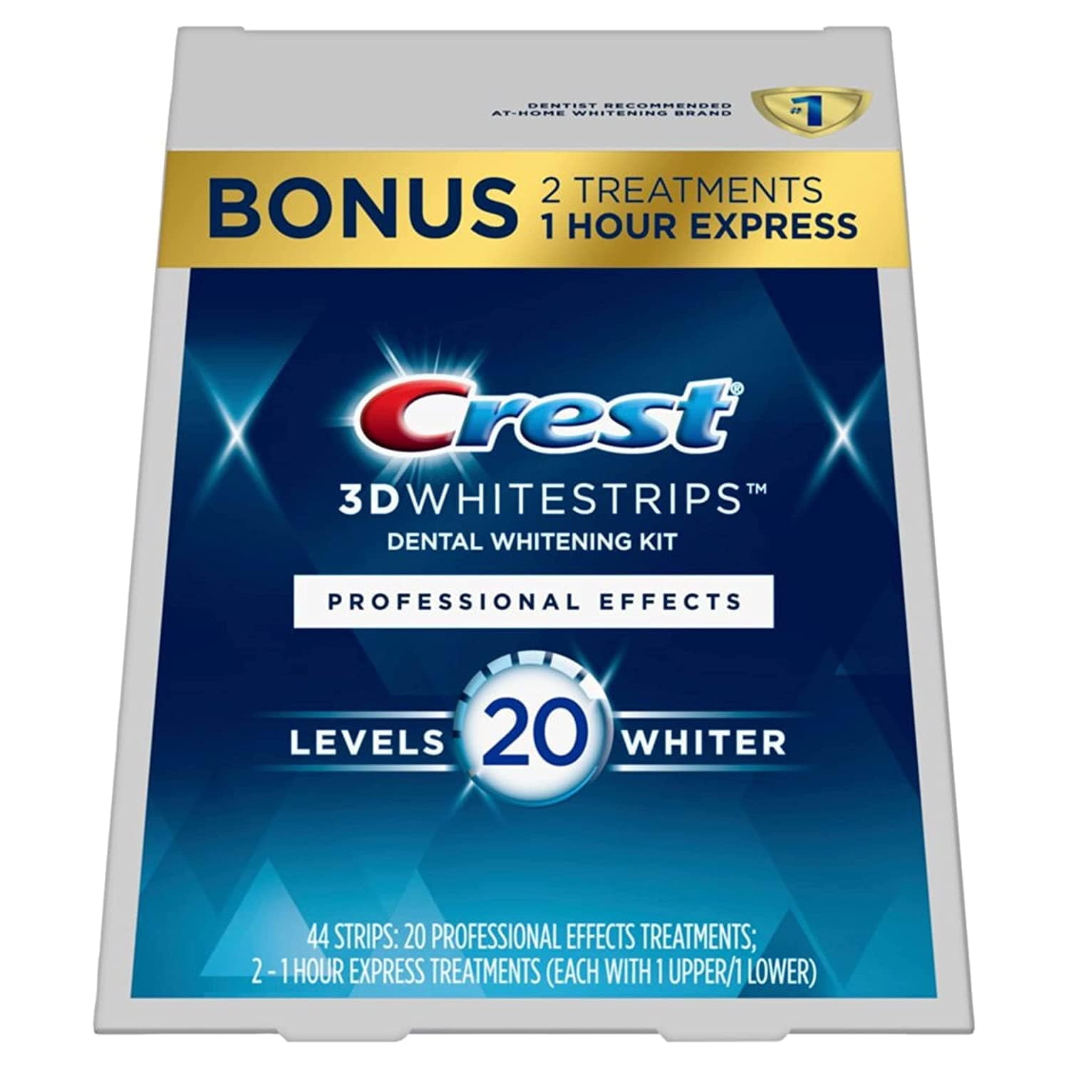 Crest 3D Whitestrips, Professional Effects, Teeth Whitening Strip Kit, 44 Strips (22 Count Pack) C7