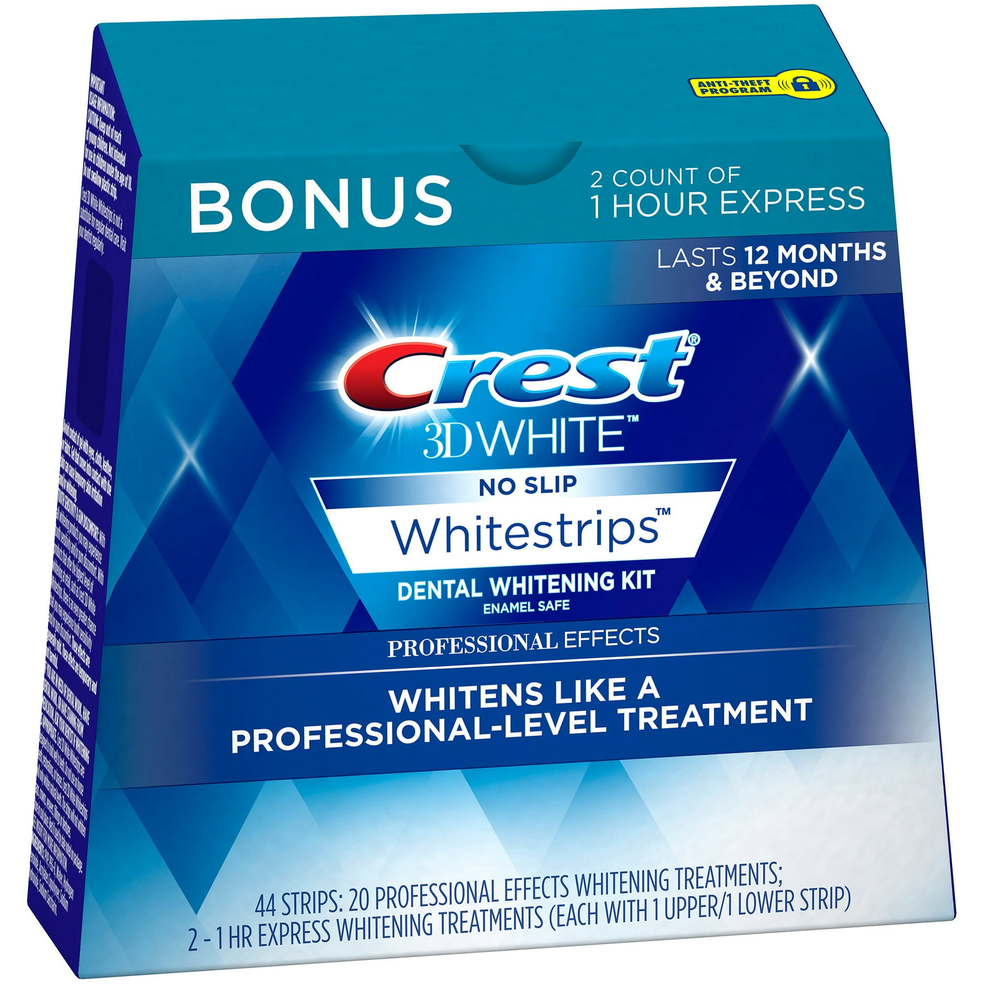 Crest 3D Whitestrips Professional Effects, Bright Express Teeth Whitening Kit, 44 Strips