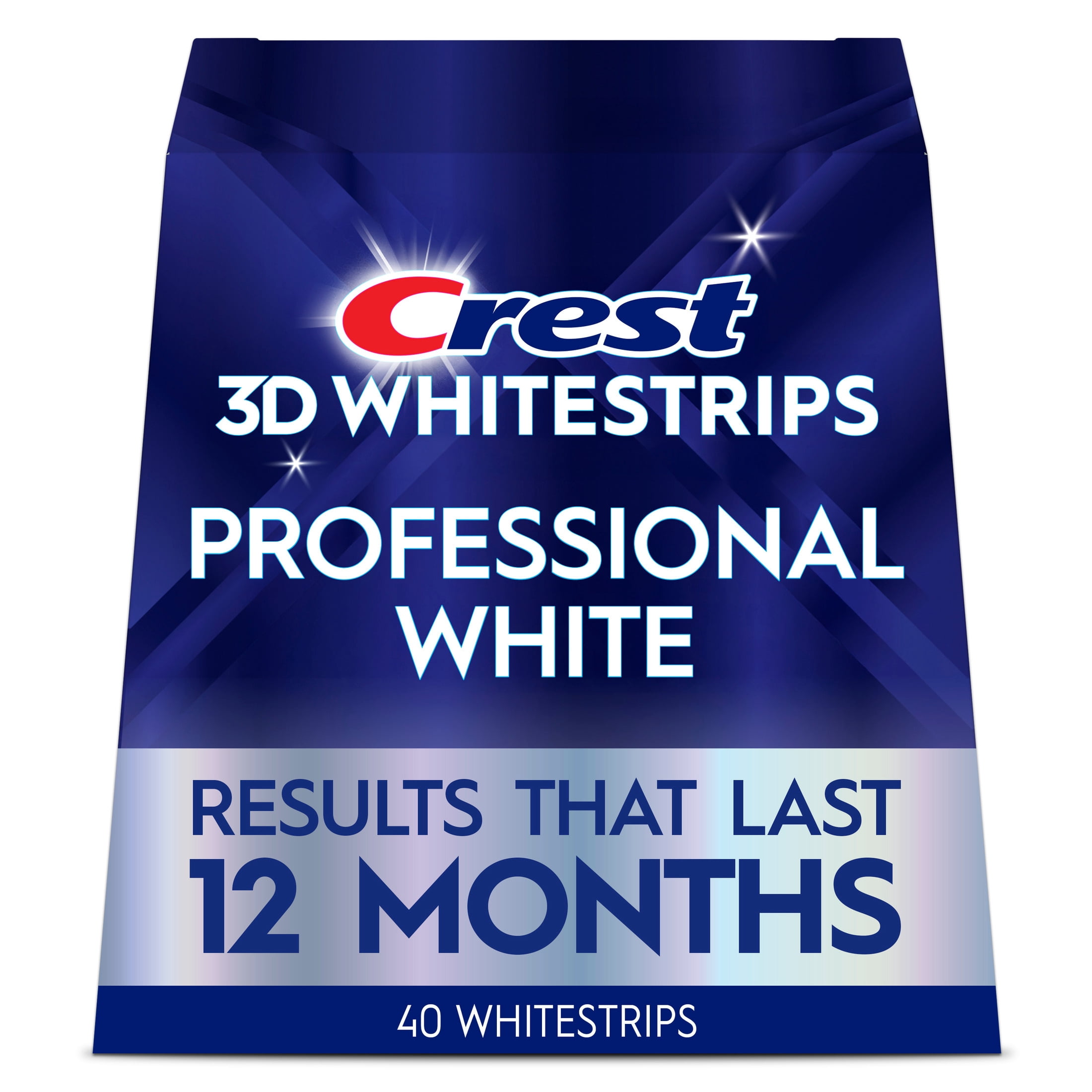 Crest 3D Whitestrips Professional White At-home Teeth Whitening Kit, 20 Treatments, 20 Levels Whiter