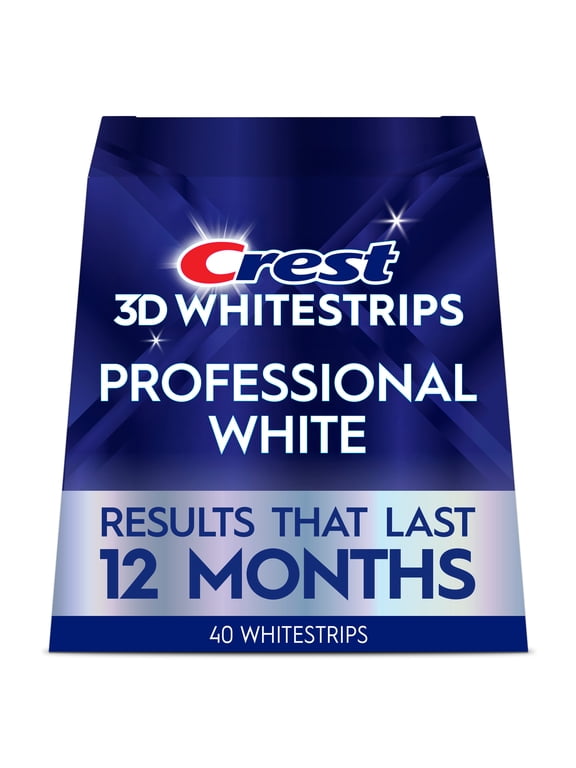 3D Whitestrips Professional White At-Home Teeth Whitening Kit, 20 Treatments