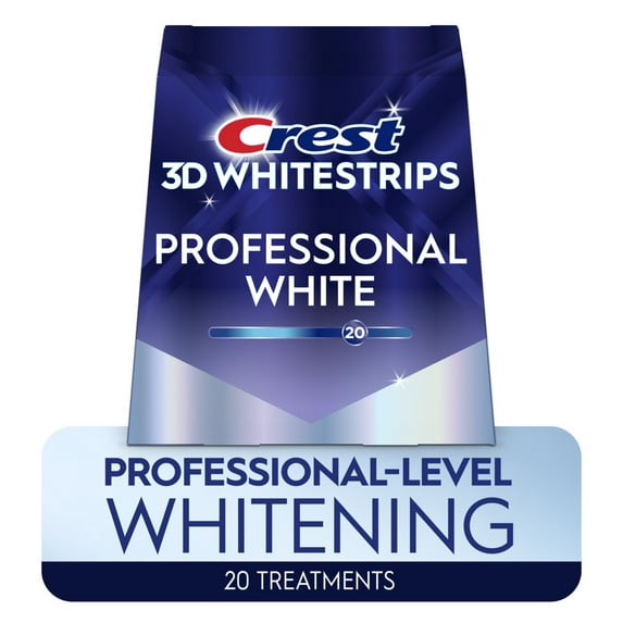 Crest 3D Whitestrips Professional White At-home Teeth Whitening Kit, 20 Treatments,20 Levels Whiter