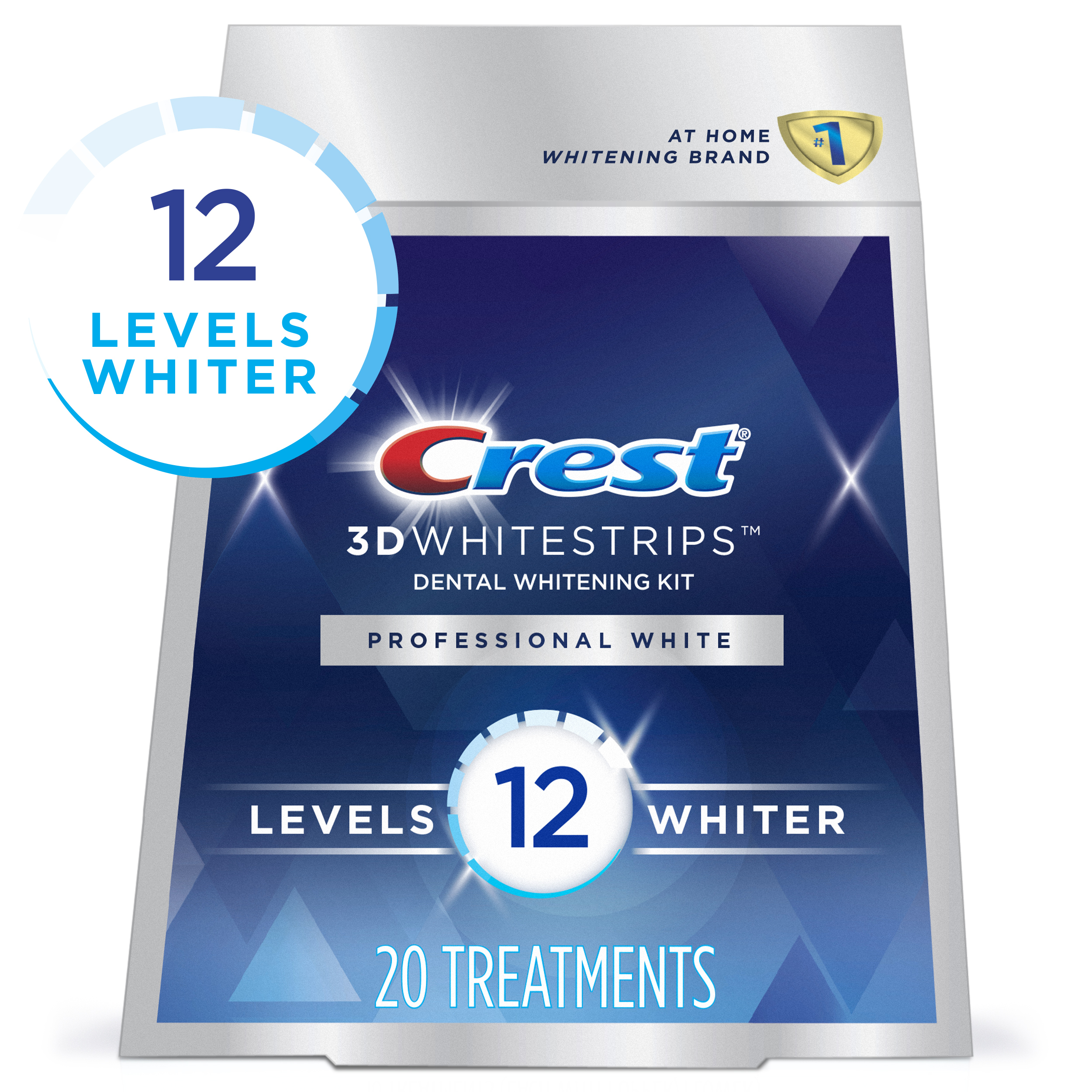 Crest 3D Whitestrips Professional White Teeth Whitening Kit 40 Strips - image 1 of 12
