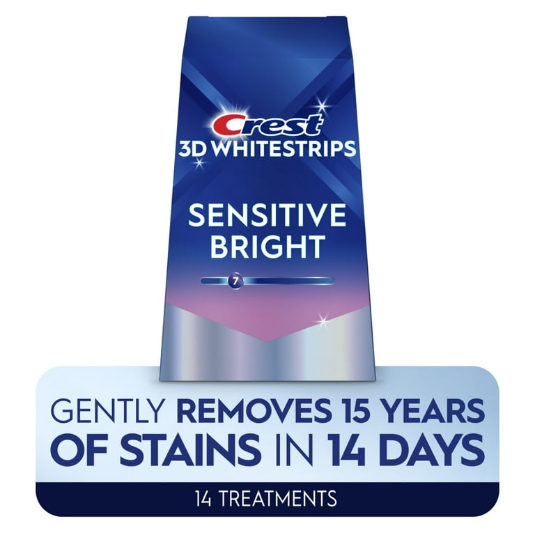 Crest Sensitive Bright Enamel-Safe Teeth Whitening Kit with 14