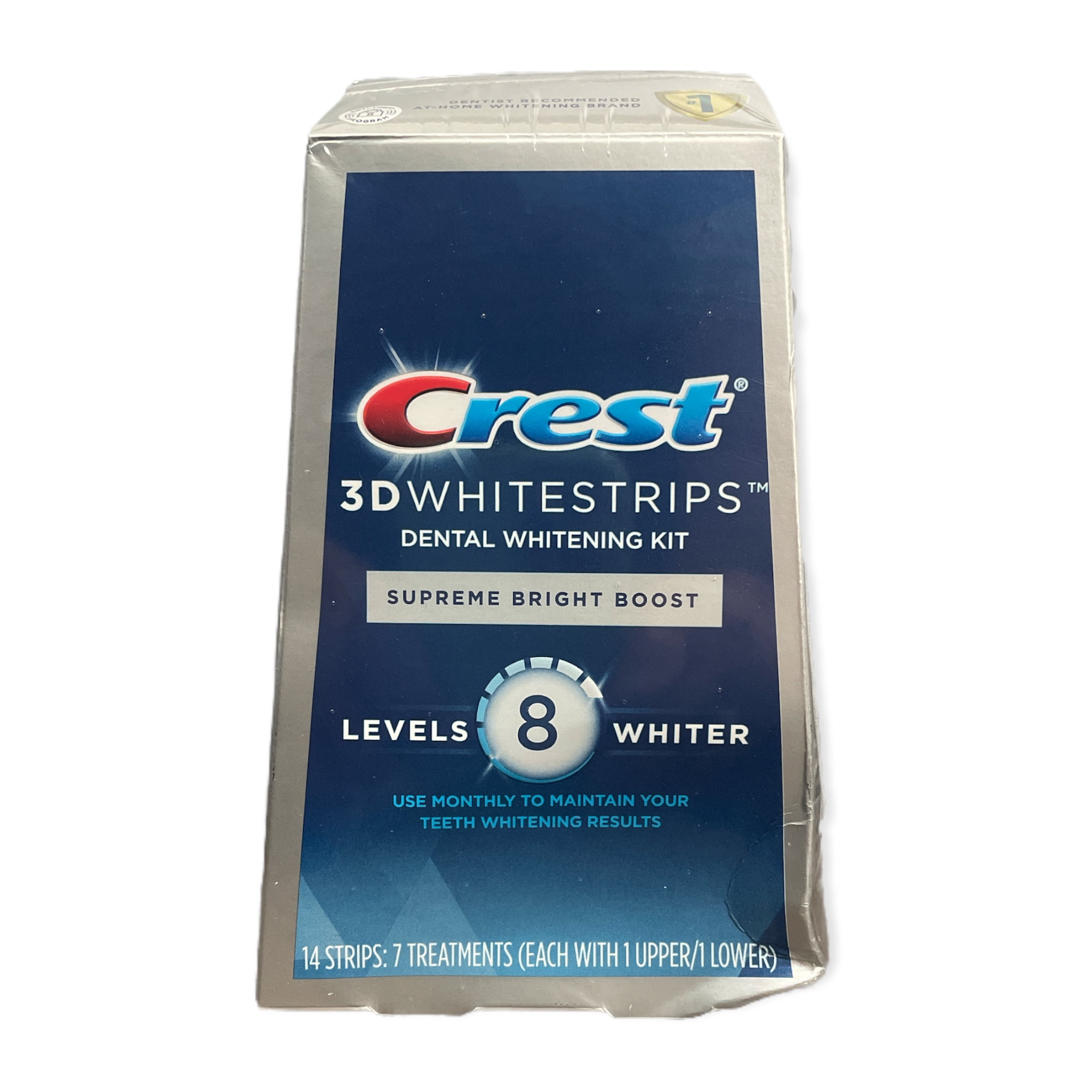 Crest 3D Whitestrips Supreme Bright, Teeth Whitening Strips, 8 Levels