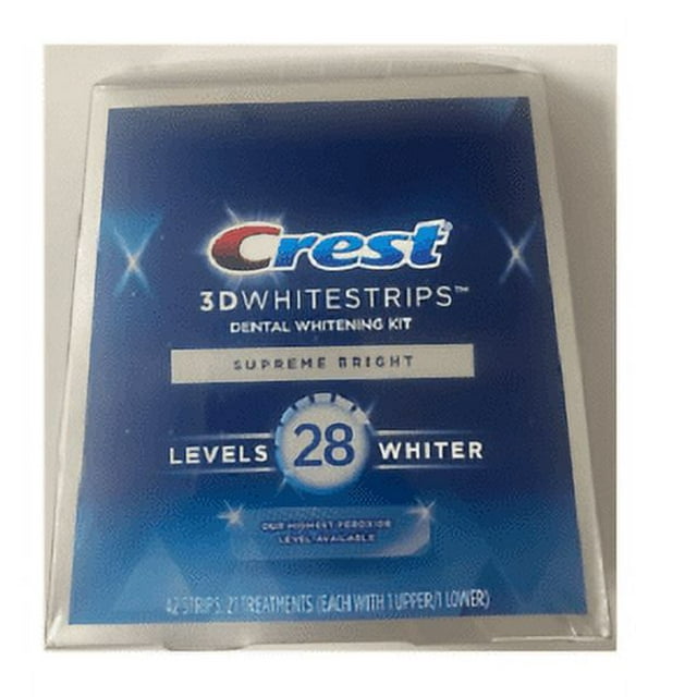 Crest 3D Whitestrips Supreme Bright Levels 28 Whiter 21 Treatments