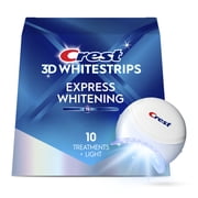 Crest 3D Whitestrips with Light Teeth Whitening Strip Kit, 10 Treatments