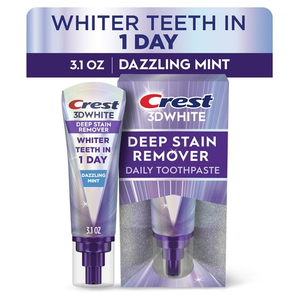 Crest 3DWhite Brilliance Deep Stain Remover Dazzling Mint Toothpaste - 3.1oz