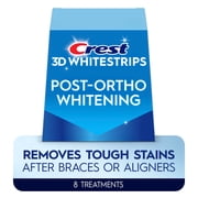 Crest 3DWhitestrips Post-Ortho Whitening at-Home Teeth Whitening Kit, 8 Treatments