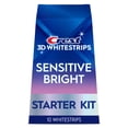 thumbnail image 1 of Crest 3DWhitestrips Gentle at Home Teeth Whitening, Sensitive Bright Starter Kit, Strips for Sensitive Teeth, 5 Treatments, 10 Strips, 1 of 11